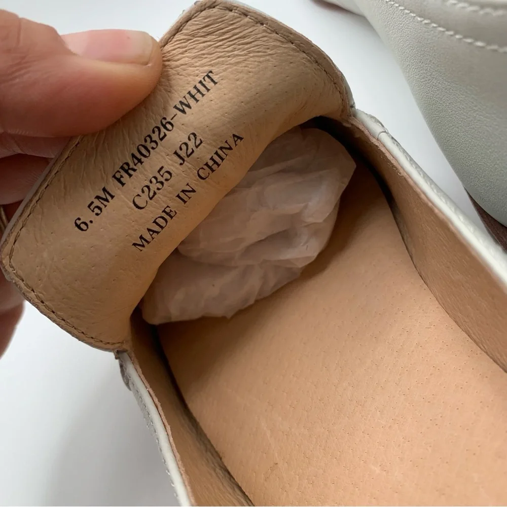 NWB Frye Women's Claire Venetian Leather Loafers white size 6.5M 1708 - Picture 9 of 12